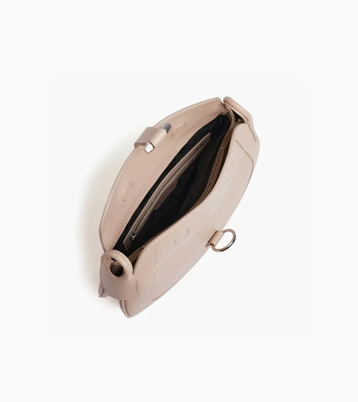 Le Tanneur Crossbody Bags Women Small Shoulder Bag In Smooth Leather Grey Beige