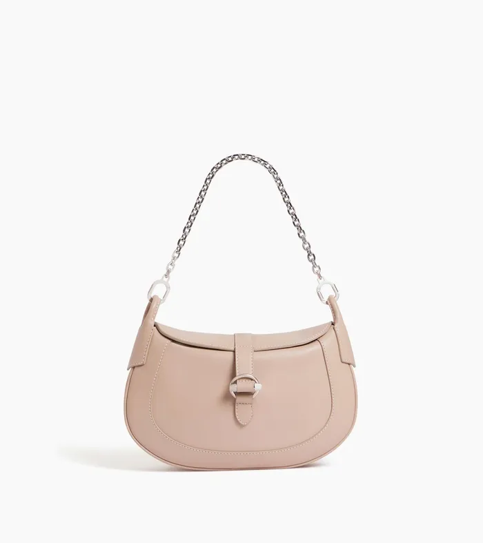 Le Tanneur Crossbody Bags Women Small Shoulder Bag In Smooth Leather Grey Beige