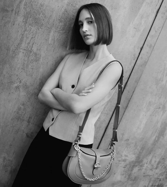 Le Tanneur Crossbody Bags Women Small Shoulder Bag In Smooth Leather Grey Beige