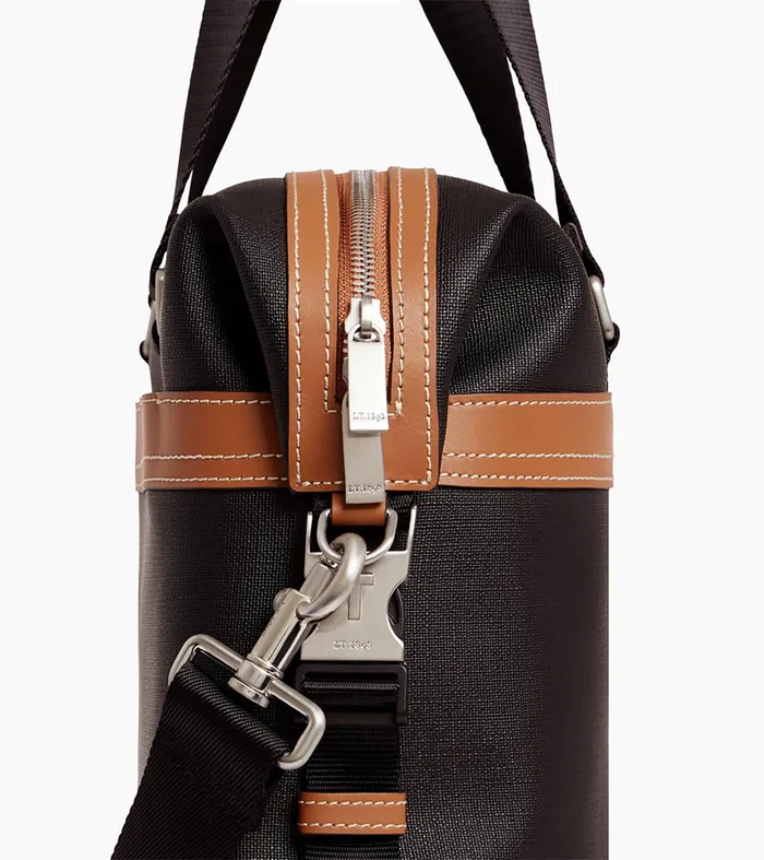 Le Tanneur Document Holders and Briefcases MenWomen 13034 Briefcase In Coated Canvas Black Brown