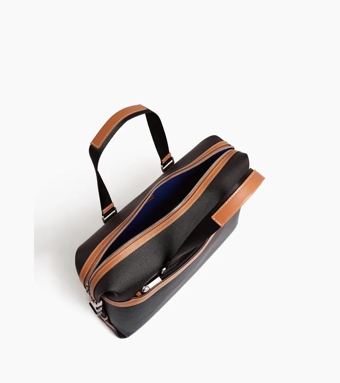 Le Tanneur Document Holders and Briefcases MenWomen 13034 Briefcase In Coated Canvas Black Brown