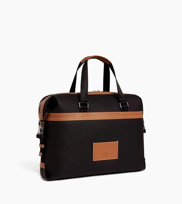Le Tanneur Document Holders and Briefcases MenWomen 13034 Briefcase In Coated Canvas Black Brown