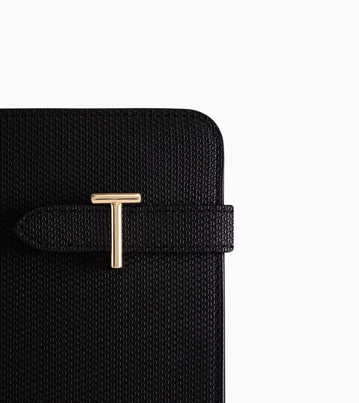 Le Tanneur Handbags Women Large Handbag In Signature T Leather Black