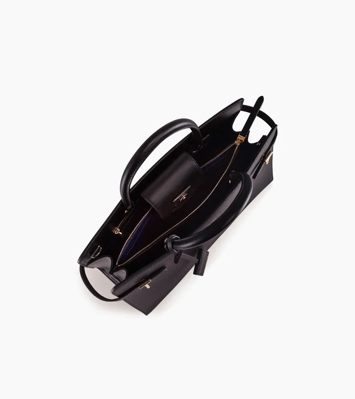 Le Tanneur Handbags Women Large Handbag In Signature T Leather Black