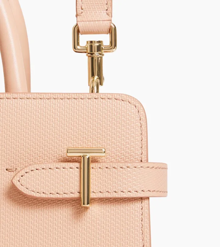 Le Tanneur Handbags Women MediumSized Handbag In Signature T Leather Powder Pink