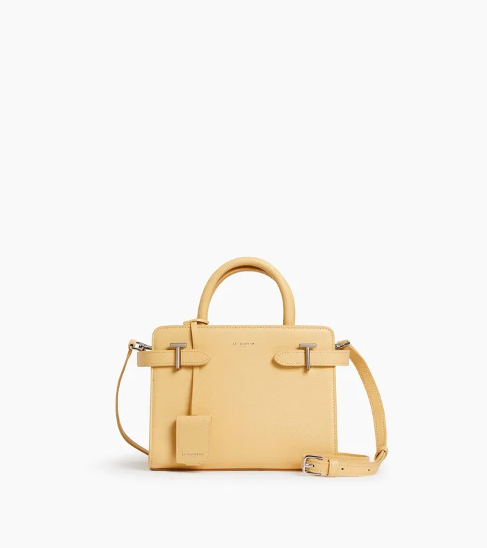 Le Tanneur Handbags Women Small Handbag In Grained Leather Aurora Yellow