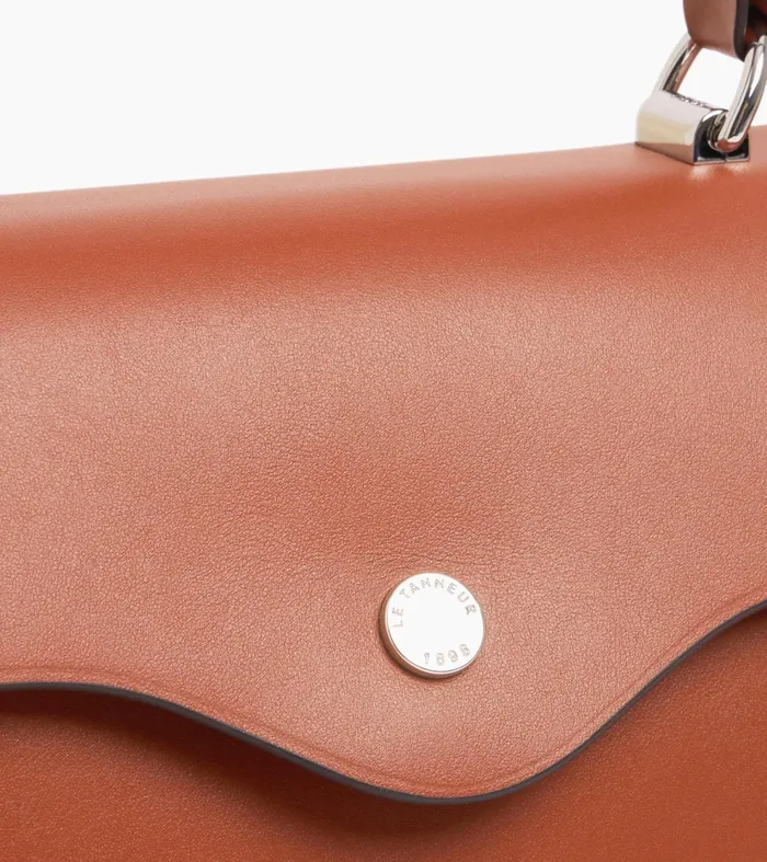 Le Tanneur Handbags Women Small Handbag In Smooth Leather Mahogany Brown