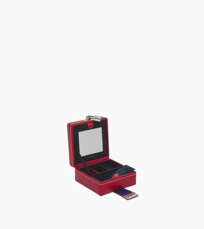 Le Tanneur Jewelry and Watch Boxes Women Travel Jewelry Box Garnet Red