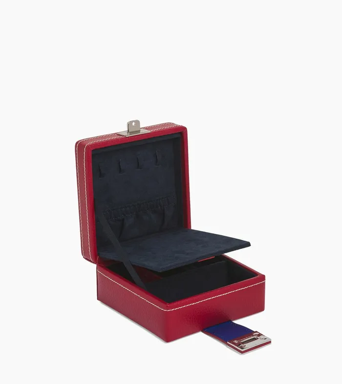 Le Tanneur Jewelry and Watch Boxes Women Travel Jewelry Box Garnet Red