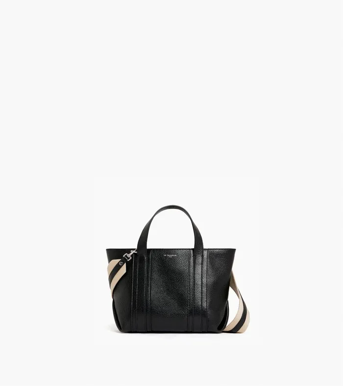 Le Tanneur Mini Bags Women GrCe Mini Grained Leather Tote Bag Black