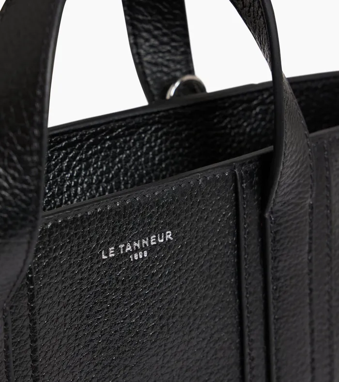 Le Tanneur Mini Bags Women GrCe Mini Grained Leather Tote Bag Black