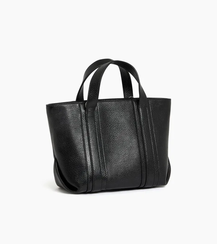 Le Tanneur Mini Bags Women GrCe Mini Grained Leather Tote Bag Black