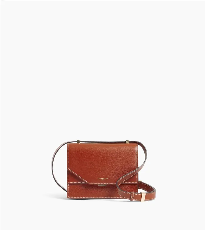 Le Tanneur Mini Bags Women Mini Shoulder Bag In Cork Effect Leather Mahogany Brown Le Tanneur Mini Bags Women Mini Shoulder Bag In Cork Effect Leather Mahogany Brown