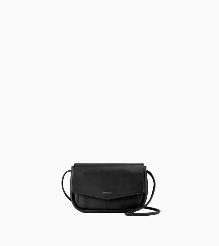 Le Tanneur Pouches and Belt Bags Women Clutch With Removable Crossbody Strap In Smooth Leather Black Le Tanneur Pouches and Belt Bags Women Clutch With Removable Crossbody Strap In Smooth Leather Black