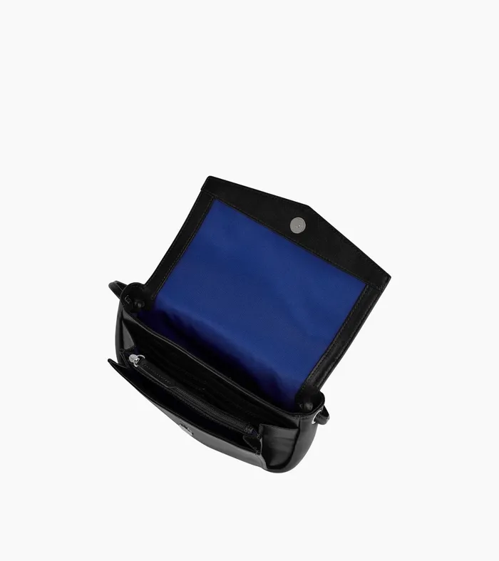 Le Tanneur Pouches and Belt Bags Women Clutch With Removable Crossbody Strap In Smooth Leather Black