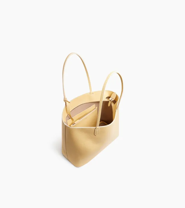 Le Tanneur Totes and Shoulder Bags Women Large Tote Bag In Grained Leather Aurore Grege