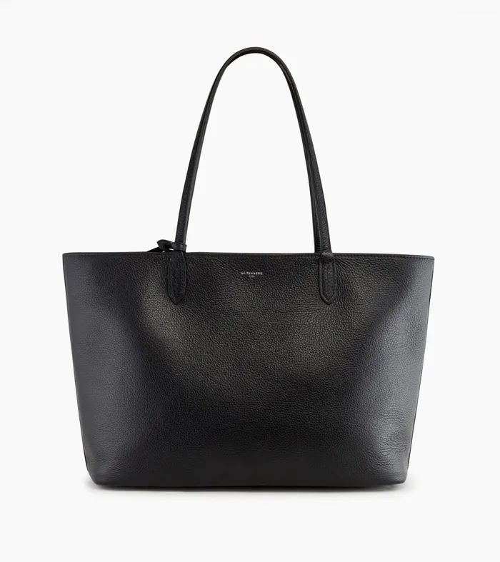 Le Tanneur Totes and Shoulder Bags Women Large Tote In Grained Leather Black Le Bleu Le Tanneur Totes and Shoulder Bags Women Large Tote In Grained Leather Black Le Bleu