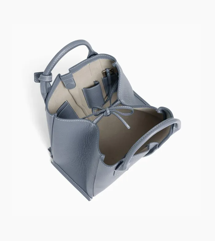 Le Tanneur Totes and Shoulder Bags Women Small Tote Bag In Grained Leather Clay Blue