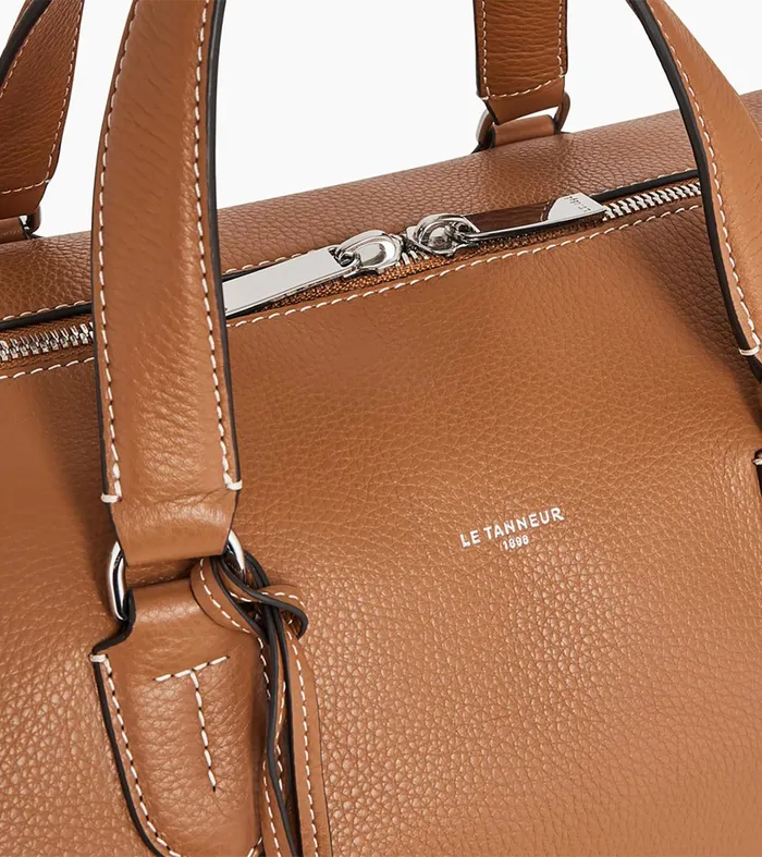 Le Tanneur Travel Bags Women 24h Travel Bag In Grained Leather Brown Tan