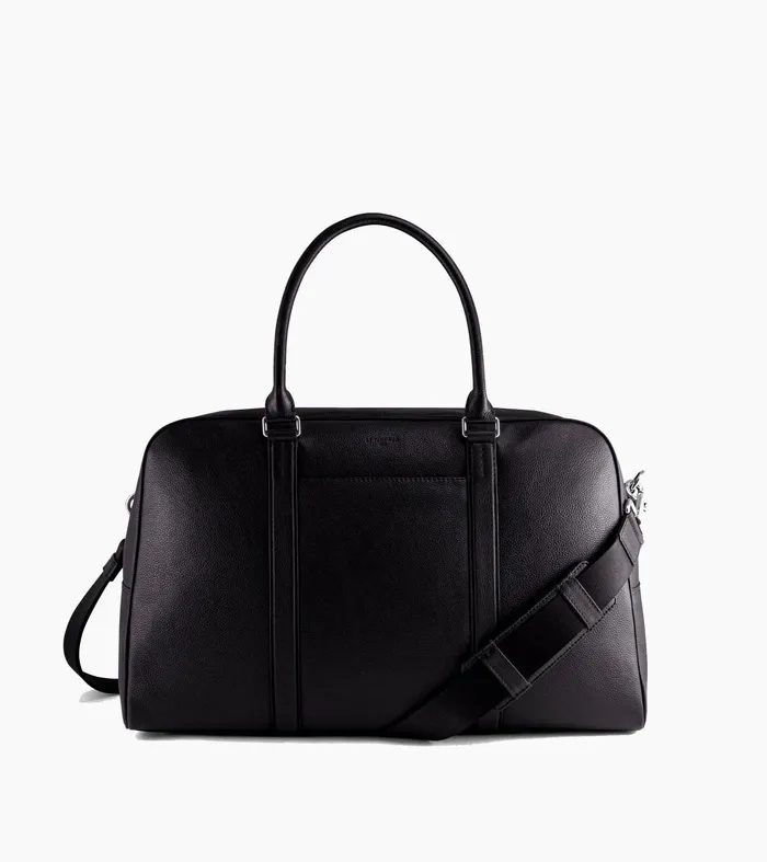 Le Tanneur Travel Bags Women Travel Duffle In Grained Leather Black