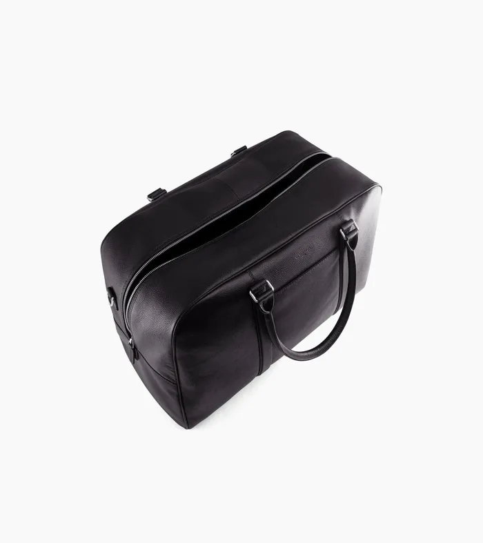 Le Tanneur Travel Bags Women Travel Duffle In Grained Leather Black