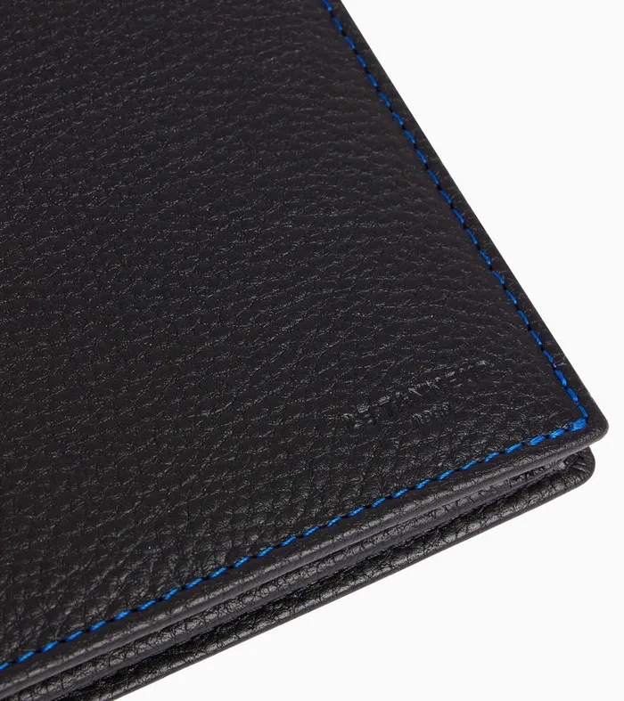 Le Tanneur Wallets Men Horizontal Zipped Wallet With 2 Gussets In Grained Leather Black Le Bleu