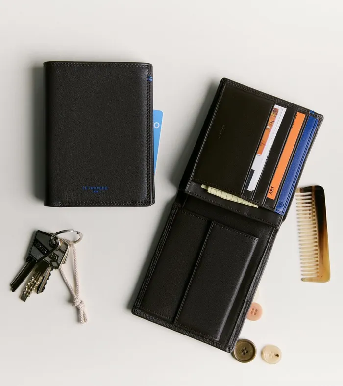 Le Tanneur Wallets Men Small Wallet In Smooth Leather Black