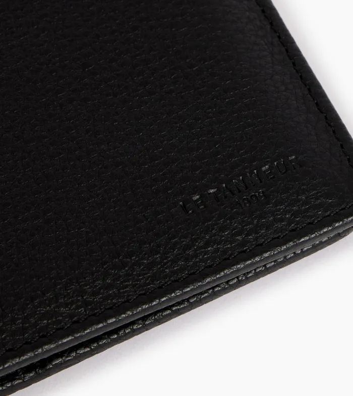 Le Tanneur Wallets Men Zipped Pocket Wallet In Grained Leather Black