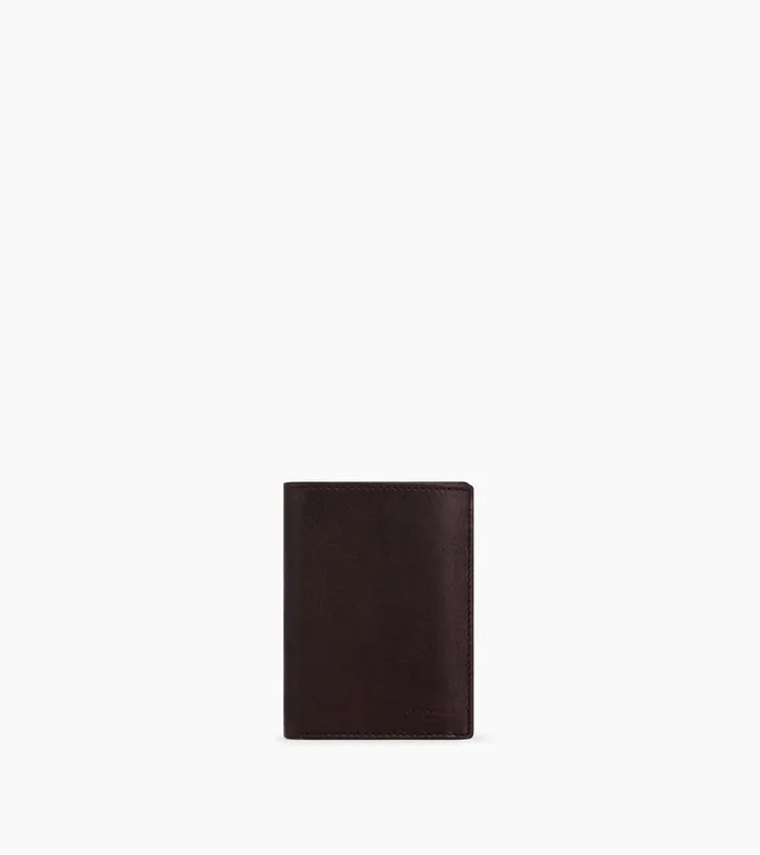 Le Tanneur Wallets Men Zipped Wallet 2 Shutters In Oiled Leather Brown