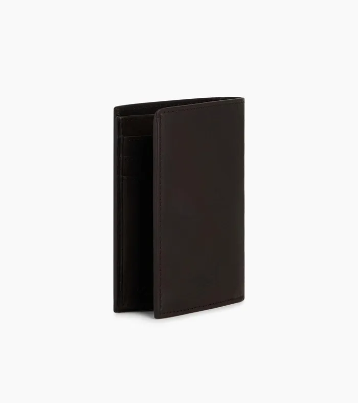 Le Tanneur Wallets Men Zipped Wallet 2 Shutters In Oiled Leather Brown