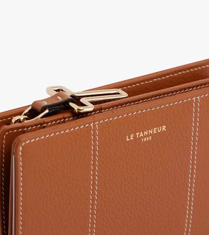 Le Tanneur Wallets Women Medium Wallet In Grained Leather Brown Tan