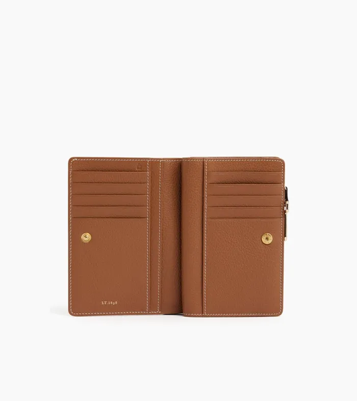 Le Tanneur Wallets Women Medium Wallet In Grained Leather Brown Tan
