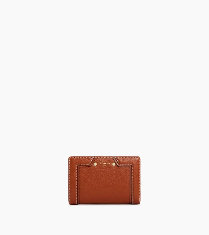 Le Tanneur Wallets Women Medium Wallet In Grained Leather Mahogany Brown