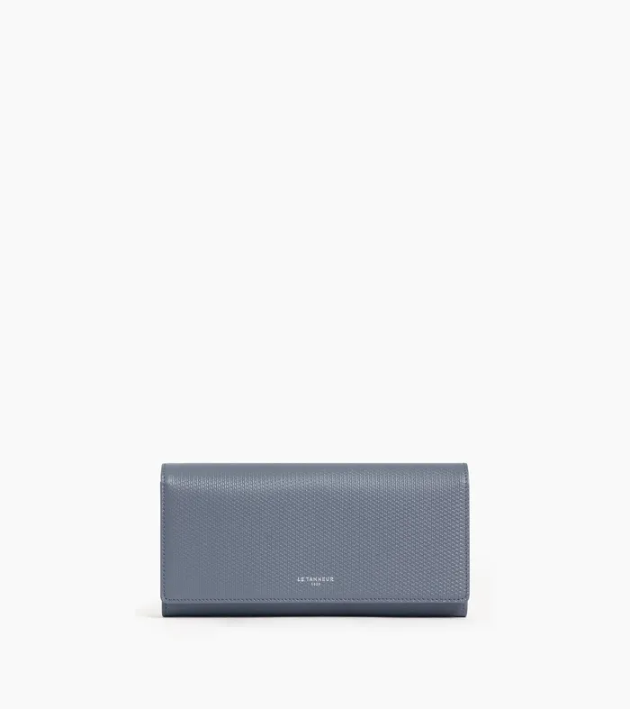 Le Tanneur Wallets Women Travel Companion In Signature T Leather Clay Blue