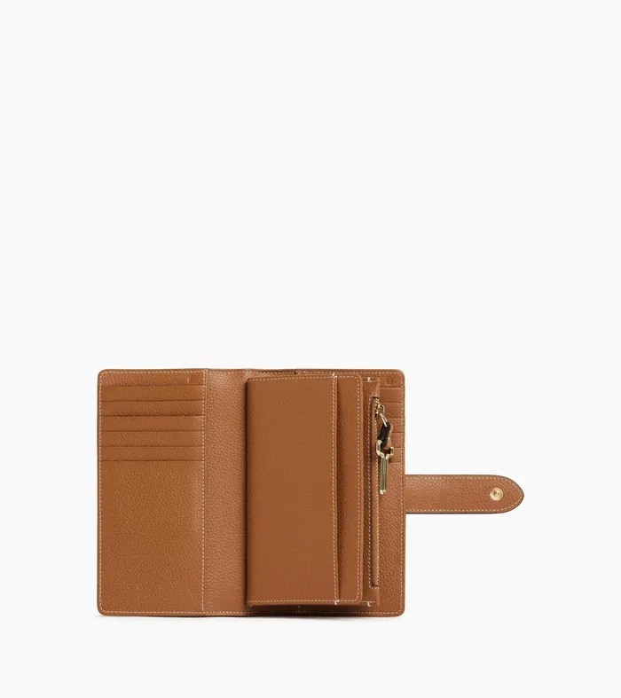 Le Tanneur Wallets Women Wallet 4Fold In Grained Leather Brown Tan