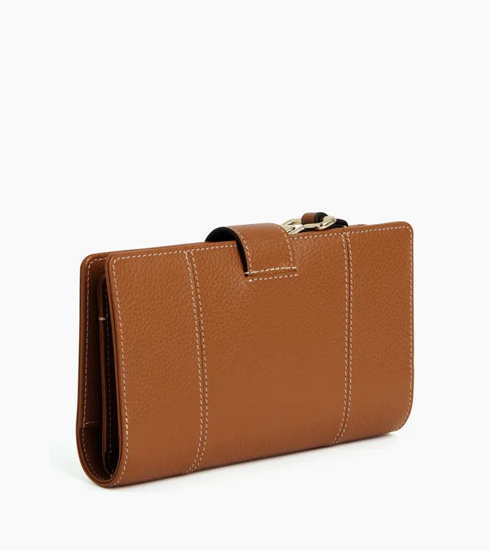 Le Tanneur Wallets Women Wallet 4Fold In Grained Leather Brown Tan