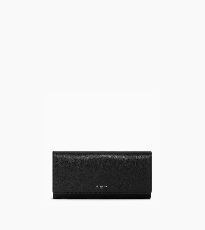 Le Tanneur Wallets Women Zipped Travel Companion In Grained Leather Black