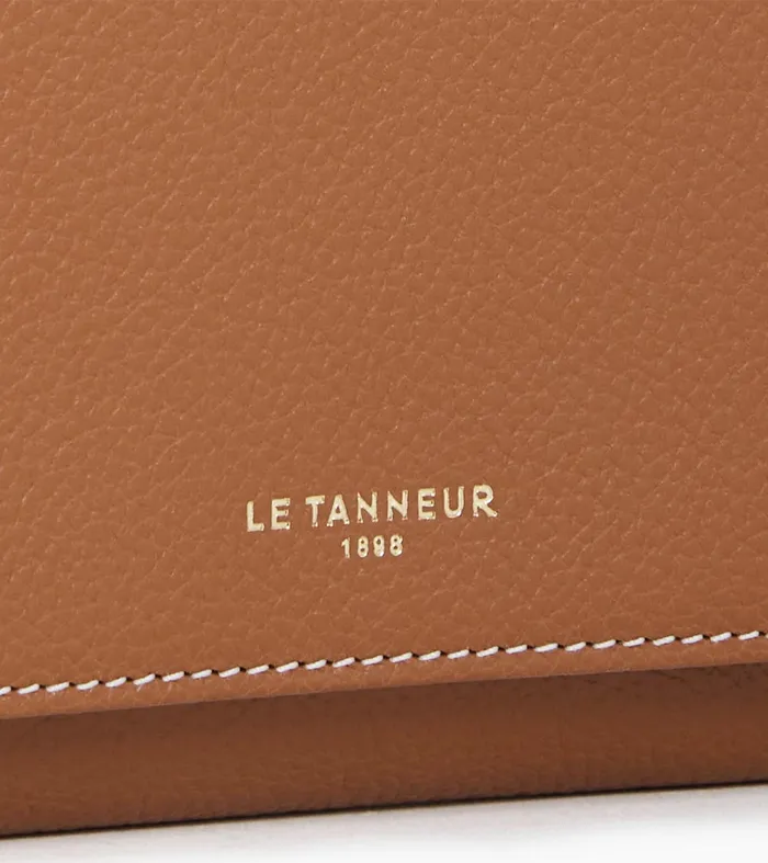Le Tanneur Wallets Women Zipped Travel Companion In Grained Leather Brown Tan
