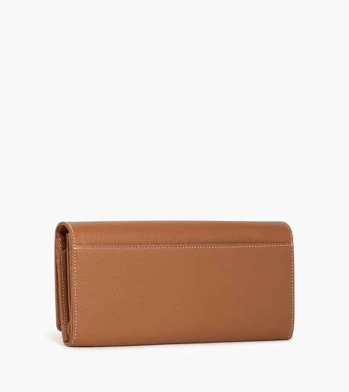 Le Tanneur Wallets Women Zipped Travel Companion In Grained Leather Brown Tan