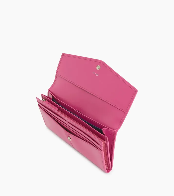 Le Tanneur Wallets Women Zipped Travel Companion In Smooth Leather Pink Fuxia