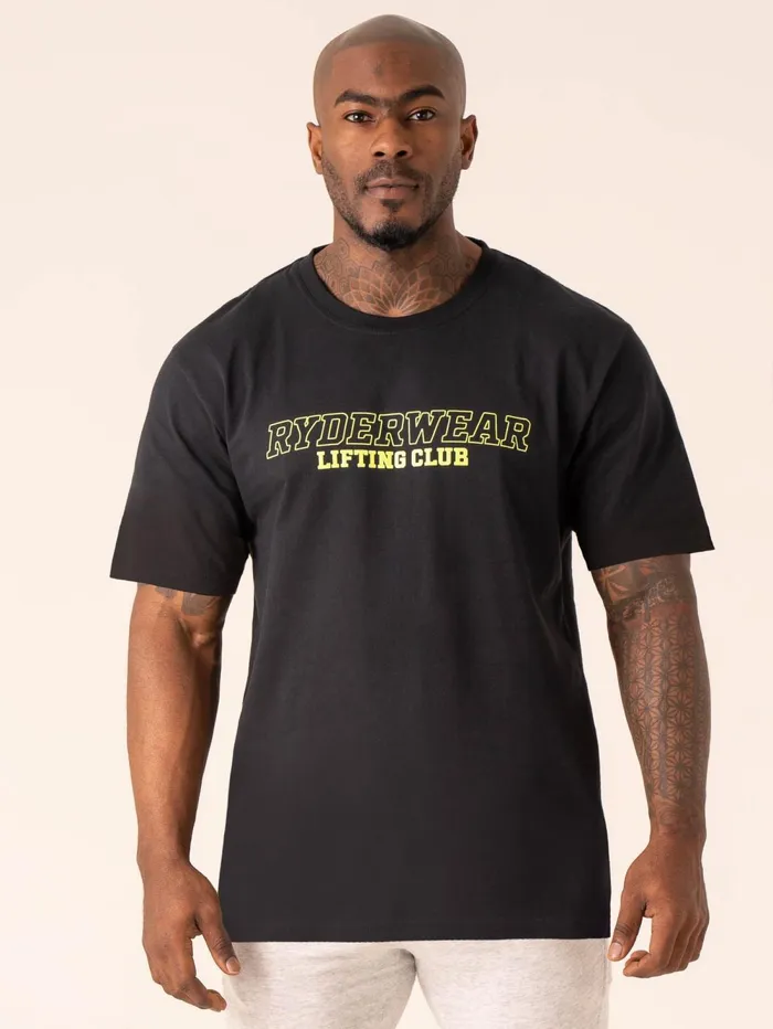 Lifting Club TShirt 8211 Black Men Ryderwear Tops