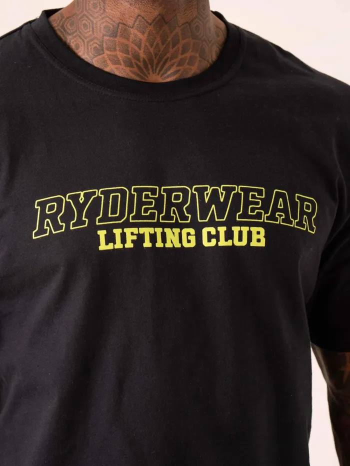 Lifting Club TShirt 8211 Black Men Ryderwear Tops