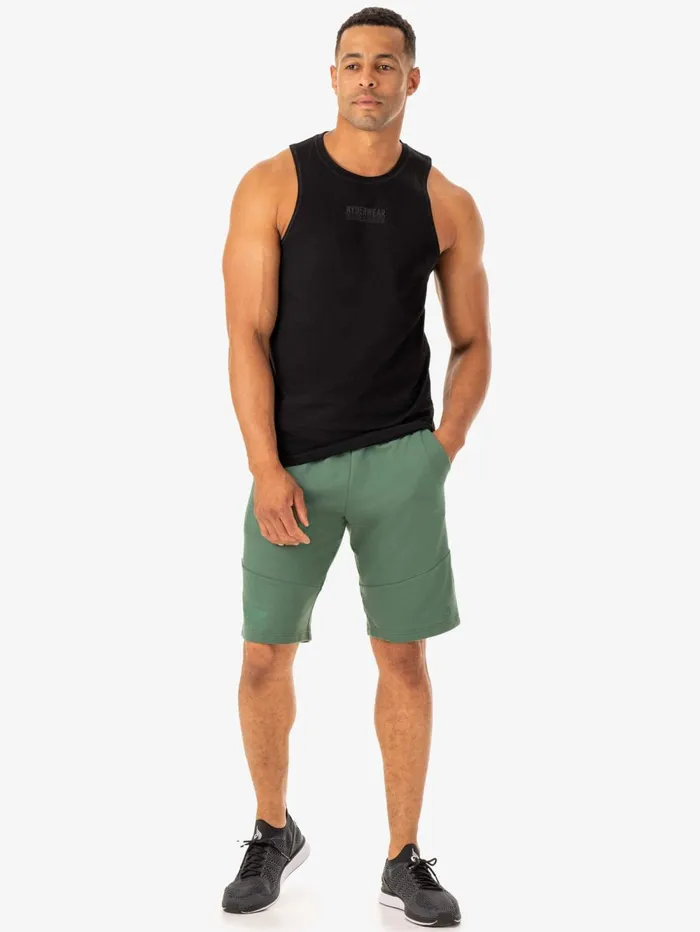 Limitless Track Short 8211 Forest Green Men Ryderwear Gym Shorts