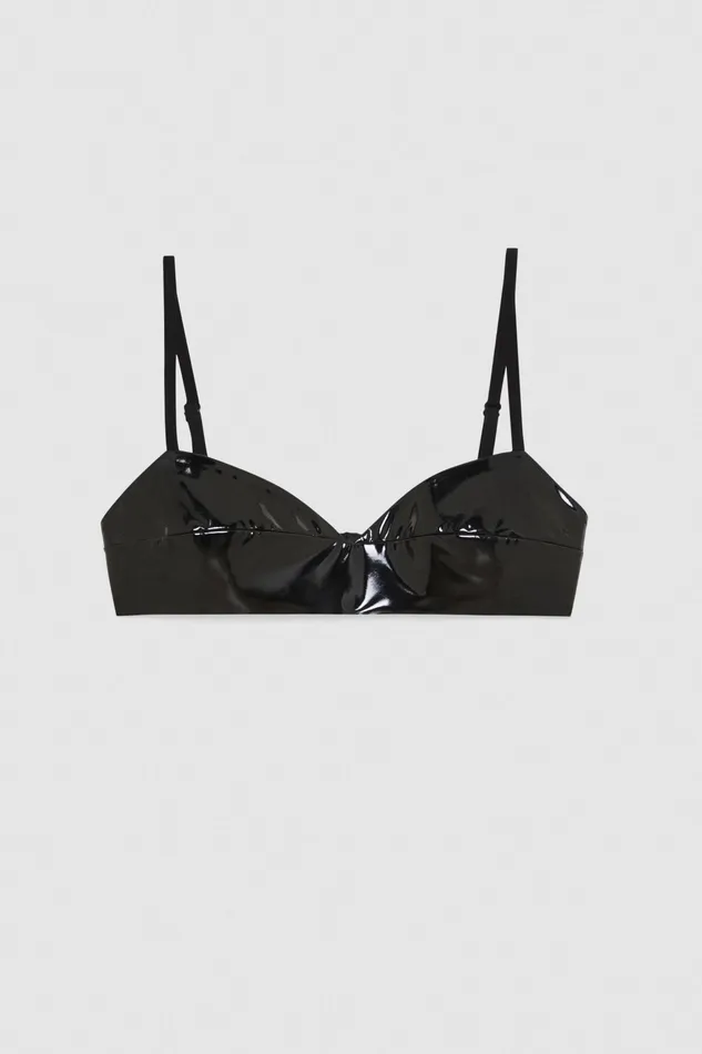 Lingerie Women Patrizia Pepe Vinyl Bra Nero