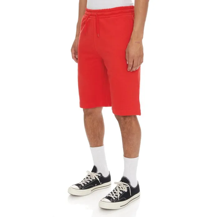 Logo Fleece Mabok Shorts 8211 Red Coral Red Coral Kappa Mens Retro Sport Gift Near Me