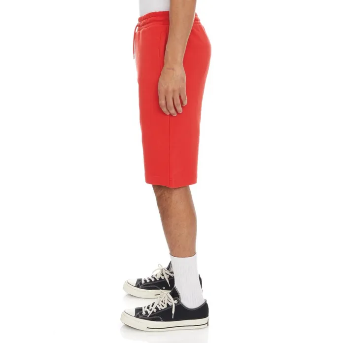 Logo Fleece Mabok Shorts 8211 Red Coral Red Coral Kappa Mens Retro Sport Gift Near Me
