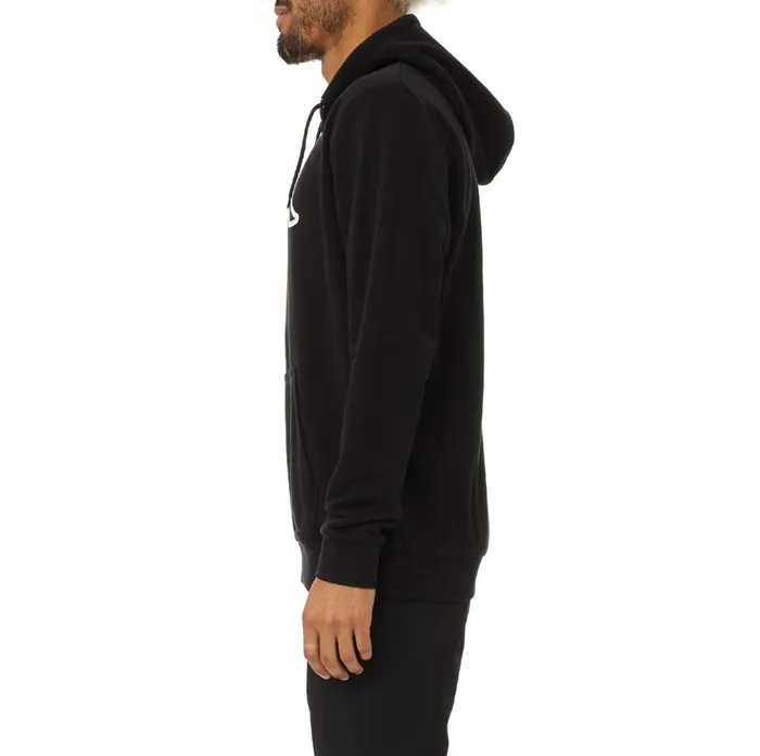 Logo Fleece Zavrok Hoodie 8211 Black Black Kappa Mens Sweatsuits