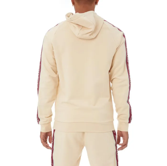 Logo Tape Apet 2 Hoodie 8211 Beige Beige Kappa Mens Sweatsuits
