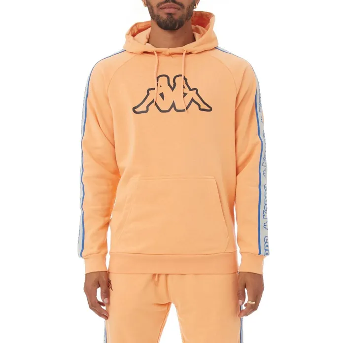 Logo Tape Apet 2 Hoodie 8211 Salmon Salmon Kappa Mens Sweatsuits