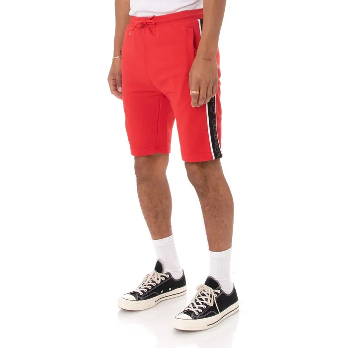 Logo Tape Asved 2 Shorts 8211 Red Black Grey Red Black Grey Kappa Mens Retro Sport Online Shopping